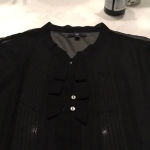 Gap button down blouse with bow details